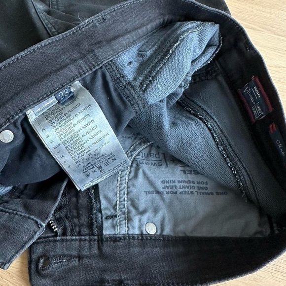 Vintage Diesel black denim mini skirt 
size  23 - Picture 4 of 4